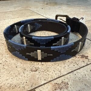 Stylish Black and Blue Pampeano Embroidered women’s Belt